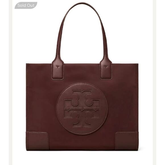 NWT Tory Burch Small Ella Tote Bag Tempranillo - Picture 3 of 6